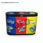 GFG color coded Recycle bin trash bin dustbin