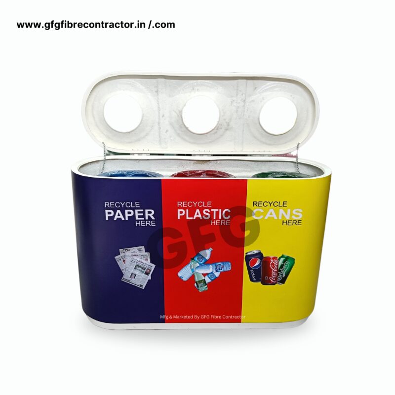 Gfg color coded trio recycle container-210l | without swing lid - image 3