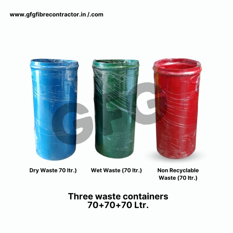 Gfg color coded trio recycle container-210l | without swing lid - image 4