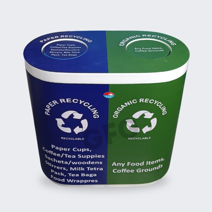 Gfg dry waste and wet waste dual compartment dustbin