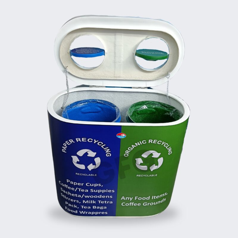 Gfg dry waste & wet waste dustbin 120l | with swing lid - image 3